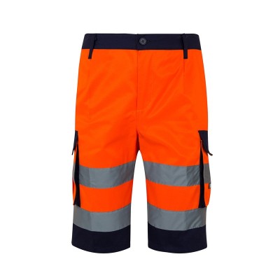 Bermudas bicolor multibolsillos alta visibilidad 303004