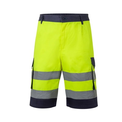 Bermudas bicolor multibolsillos alta visibilidad 303004