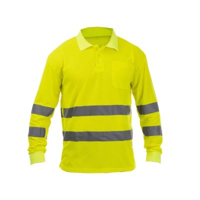 Polo de manga larga de alta visibilidad RIVER HV POLO LS monocolor