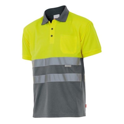 Polo bicolor manga corta alta visibilidad 173