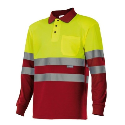 Polo bicolor manga larga de alta visibilidad 175