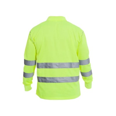 Polo de manga larga de alta visibilidad monocolor GRANGE HV