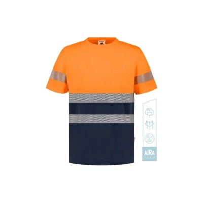 Camiseta de manga corta de alta visibilidad combinada GLAM HV