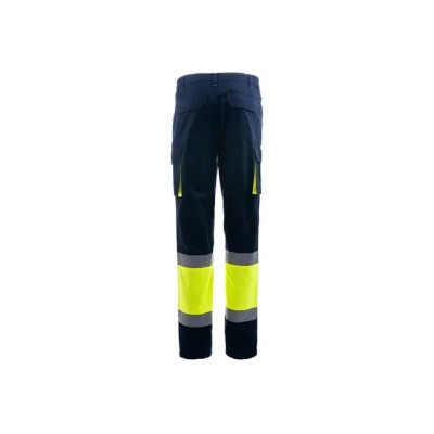 Pantalón algodón combinado banda segmentada alta visibilidad HOME HV