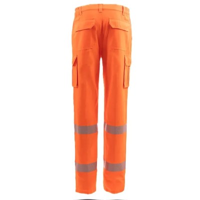 Pantalón algodón monocolorbanda segmentada alta visibilidad WIRE HV