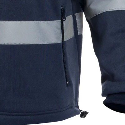 Sudadera de alta visibilidad combinada con cremallera CHILL HV